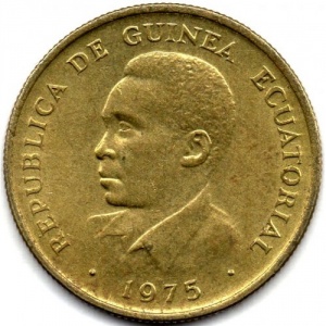 Аверс монеты Экваториальная Гвинея, 1 экуэле, 1975