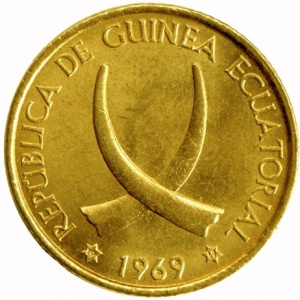 Аверс монеты Экваториальная Гвинея, 1 песета, 1969