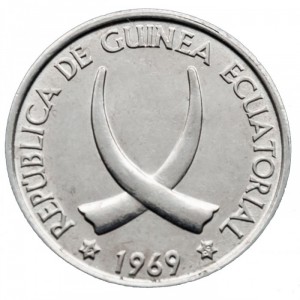 Аверс монеты Экваториальная Гвинея, 5 песет, 1969