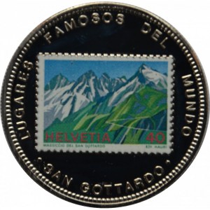 Реверс монеты Экваториальная Гвинея, 1000 франков, 1996, Перевал Сен-Готард