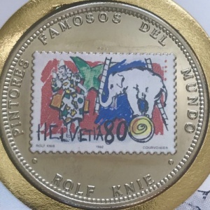 Реверс монеты Экваториальная Гвинея, 1000 франков, 1996, Rolf Knie