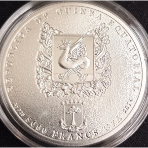 Аверс монеты Экваториальная Гвинея, 5000 франков, 2014, Казанский кремль