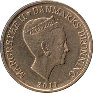 Аверс монеты Дания, 10 крон, 2011-2012