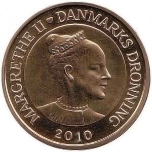 Аверс монеты Дания, 20 крон, 2003-2010