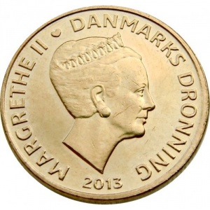 Аверс монеты Дания, 20 крон, 2013-2022