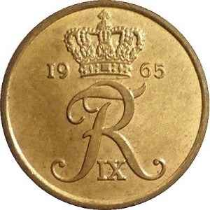Аверс монеты Дания, 5 эре, 1960-1972