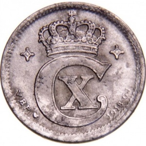 Аверс монеты Дания, 1 эре, 1918-1919