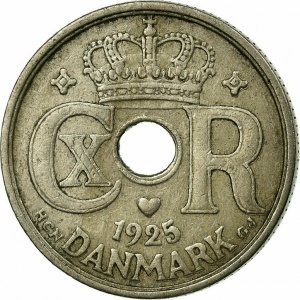 Аверс монеты Дания, 10 эре, 1924-1947
