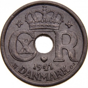 Аверс монеты Дания, 10 эре, 1941-1945