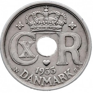 Аверс монеты Дания, 25 эре, 1924-1947