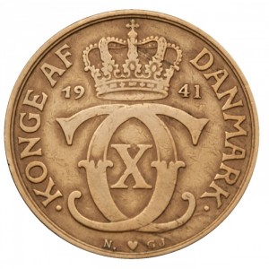 Аверс монеты Дания, 2 кроны, 1924-1941
