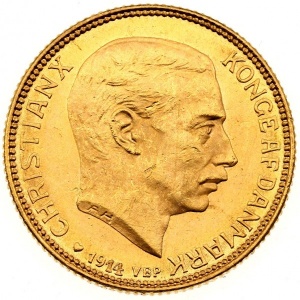 Аверс монеты Дания, 20 крон, 1913-1931