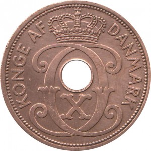 Аверс монеты Дания, 5 эре, 1941