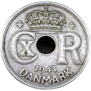 Аверс монеты Дания, 10 эре, 1941