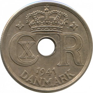 Аверс монеты Дания, 25 эре, 1941