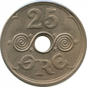 Реверс монеты Дания, 25 эре, 1941
