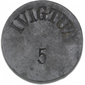 Аверс монеты Дания, 5 эре, 1875, Криолитовые шахты Ивигтут