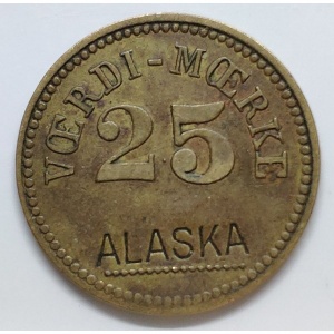 Аверс монеты Дания, 25 эре, 1904, VŒRDI-MŒRKE /ALASKA/