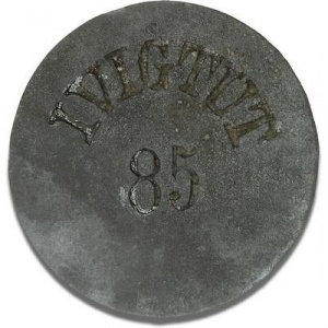 Аверс монеты Дания, 85 эре, 1881, Криолитовые шахты Ивигтут