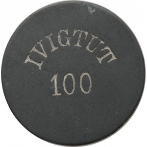 Аверс монеты Дания, 100 эре, 1875, Криолитовые шахты Ивигтут