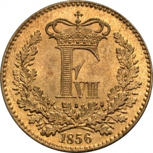 Аверс монеты Дания, 1 скиллинг-ригсмёнт, 1856-1863