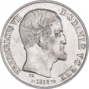Аверс монеты Дания, 1 ригсдалер, 1854-1855
