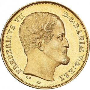 Аверс монеты Дания, 2 дьёра, 1850-1863