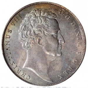 Аверс монеты Дания, 1 спесие далер, 1840-1847