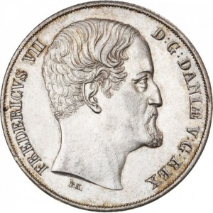 Аверс монеты Дания, 1 спесие далер, 1849-1854