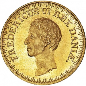 Аверс монеты Дания, 1 дьёр, 1827