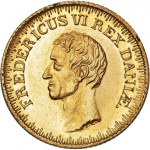 Аверс монеты Дания, 1 дьёр, 1828