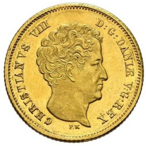 Аверс монеты Дания, 1 дьёр, 1843-1847