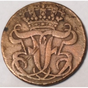 Аверс монеты Дания, ½ скиллинга, 1751-1762