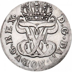 Аверс монеты Дания, 2 скиллинга, 1750-1761