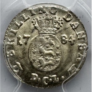 Реверс монеты Дания, 2 скиллинга, 1778-1785