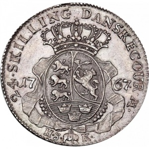 Реверс монеты Дания, 24 скиллинга, 1767