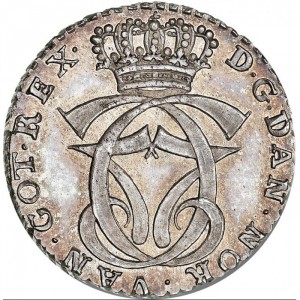 Аверс монеты Дания, ¼ спесие далера, 1769