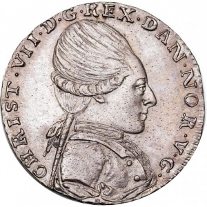 Аверс монеты Дания, ½ кроны, 1771