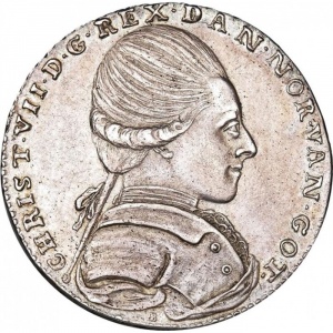 Аверс монеты Дания, 1 крона, 1771