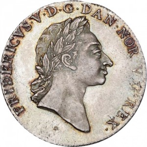 Аверс монеты Дания, 1 спесие далер, 1764