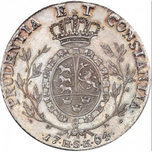 Реверс монеты Дания, 1 спесие далер, 1764
