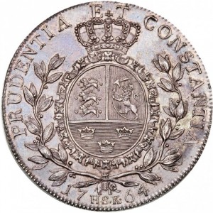 Реверс монеты Дания, 1 спесие далер, 1764