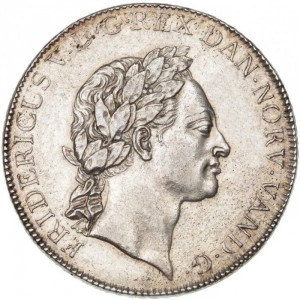 Аверс монеты Дания, 1 спесие далер, 1764