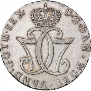 Аверс монеты Дания, 1 спесие далер, 1776-1780
