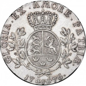 Реверс монеты Дания, 1 спесие далер, 1776-1780