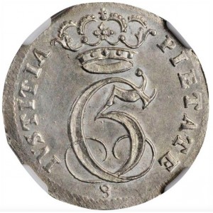 Аверс монеты Дания, 8 датских скиллингов, 1694-1697