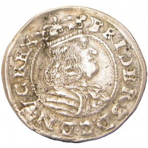 Аверс монеты Дания, 1/16 спесие далера, 1667-1670