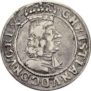 Аверс монеты Дания, 1/16 спесие далера, 1680