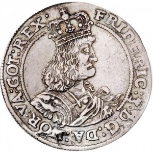 Аверс монеты Дания, ⅛ спесие далера, 1665