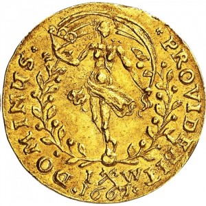 Реверс монеты Дания, 1 дукат, 1666-1669